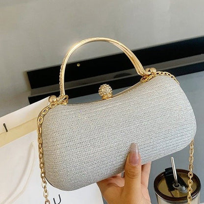Rose Oval Clutch Evening Bag